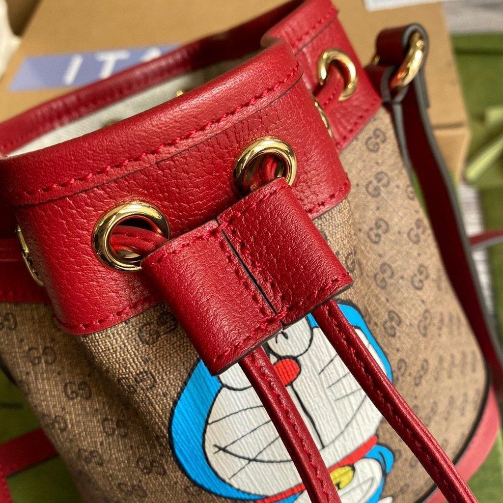 GG 647801 Gucci Beige Doraemon x Gucci Mini Bucket bag - luxibagsmall