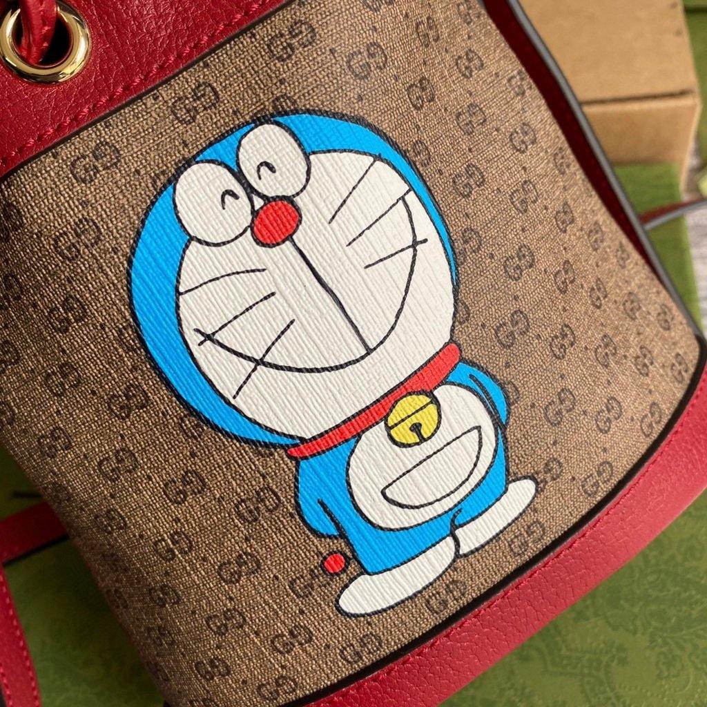 GG 647801 Gucci Beige Doraemon x Gucci Mini Bucket bag - luxibagsmall