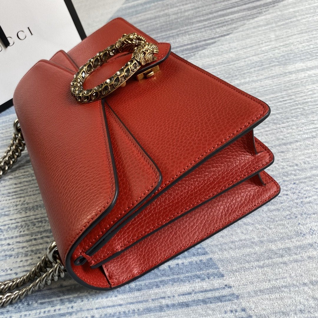 Gucci 400249 Dionysus Shoulder Bag Red - luxibagsmall