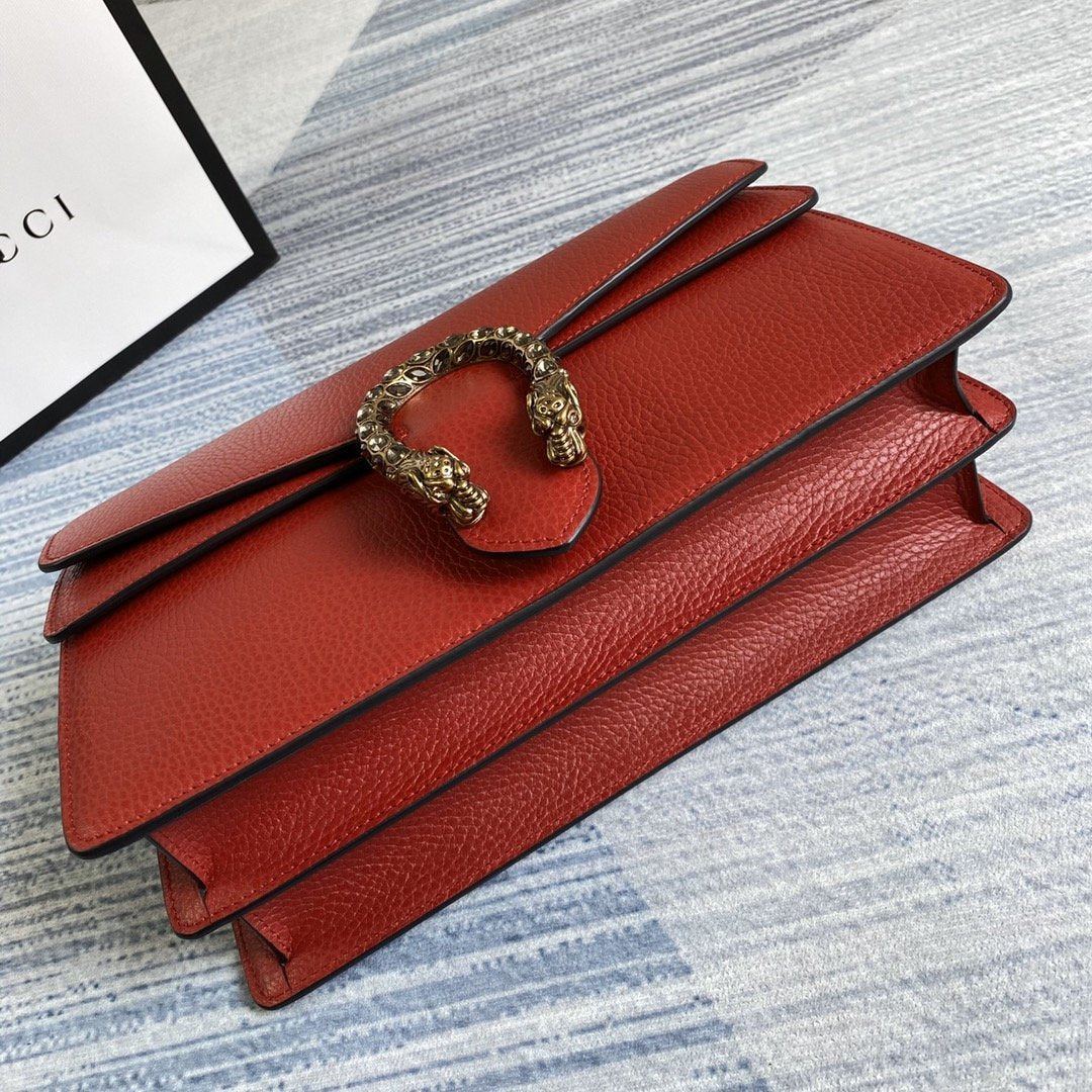 Gucci 400249 Dionysus Shoulder Bag Red - luxibagsmall