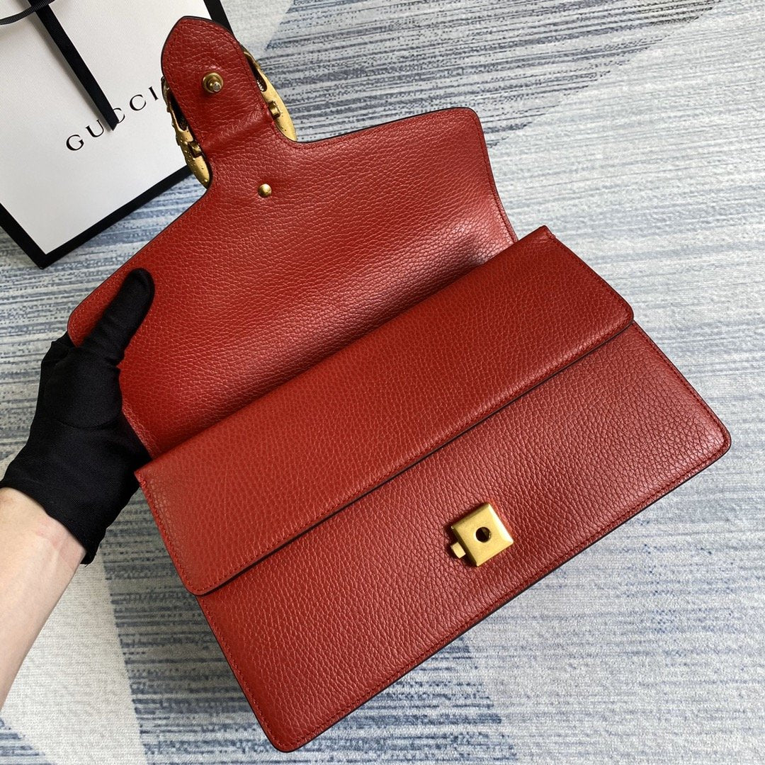 Gucci 400249 Dionysus Shoulder Bag Red - luxibagsmall