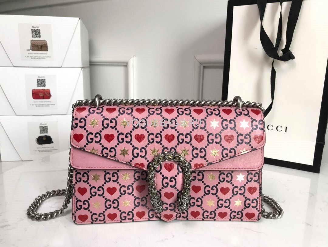 Gucci 400249 Dionysus Small Shoulder Bag Pink - luxibagsmall