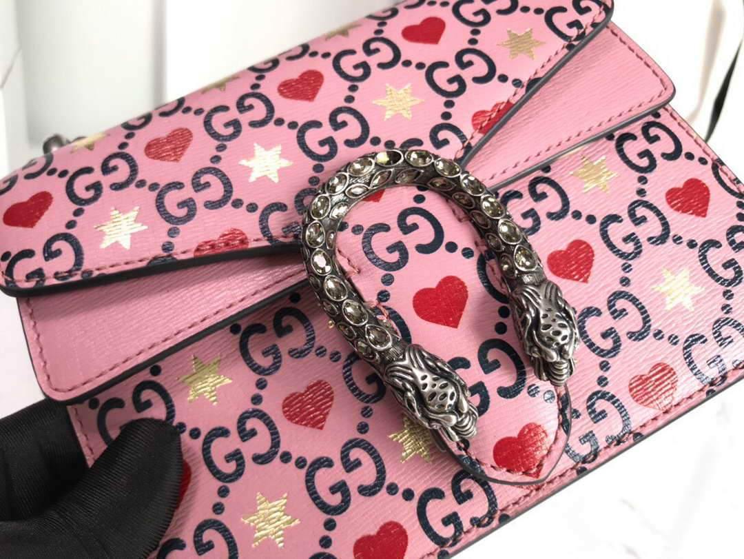 Gucci 421970 Dionysus Mini Shoulder Bag Pink - luxibagsmall