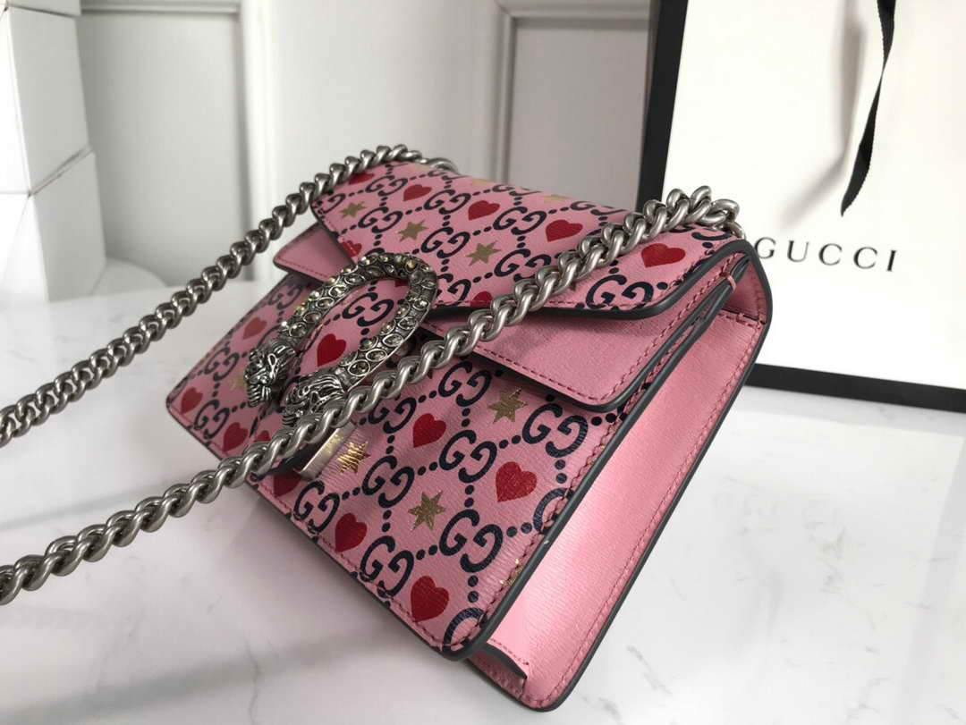 Gucci 421970 Dionysus Mini Shoulder Bag Pink - luxibagsmall