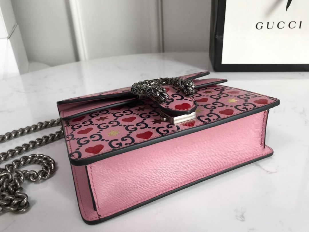 Gucci 421970 Dionysus Mini Shoulder Bag Pink - luxibagsmall