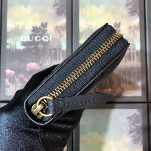 Gucci 443123 GG Marmont Zip Around Wallet Black - luxibagsmall