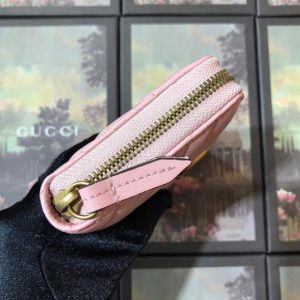 Gucci 443123 GG Marmont Zip Around Wallet Pink - luxibagsmall