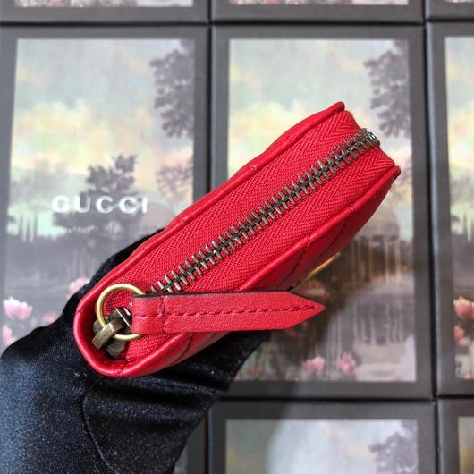 Gucci 443123 GG Marmont Zip Around Wallet Red - luxibagsmall