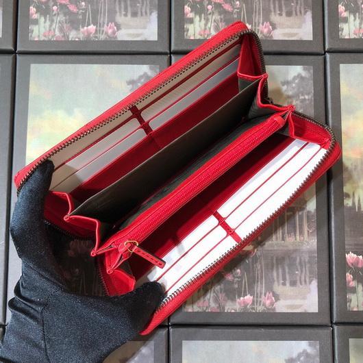 Gucci 443123 GG Marmont Zip Around Wallet Red - luxibagsmall