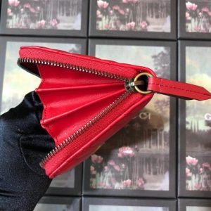 Gucci 443123 GG Marmont Zip Around Wallet Red - luxibagsmall