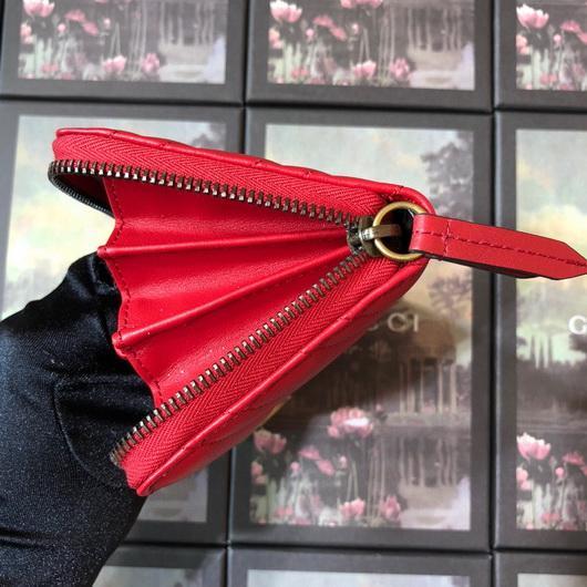 Gucci 443123 GG Marmont Zip Around Wallet Red - luxibagsmall
