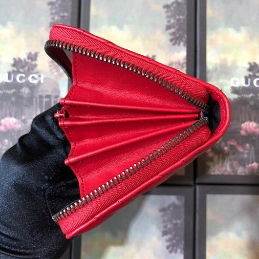 Gucci 443123 GG Marmont Zip Around Wallet Red - luxibagsmall
