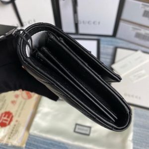 Gucci 443436 GG Marmont Continental Wallet Black - luxibagsmall