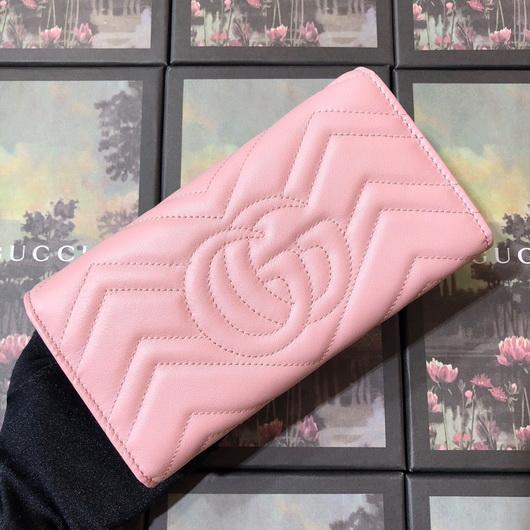 Gucci 443436 GG Marmont Continental Wallet Pink - luxibagsmall