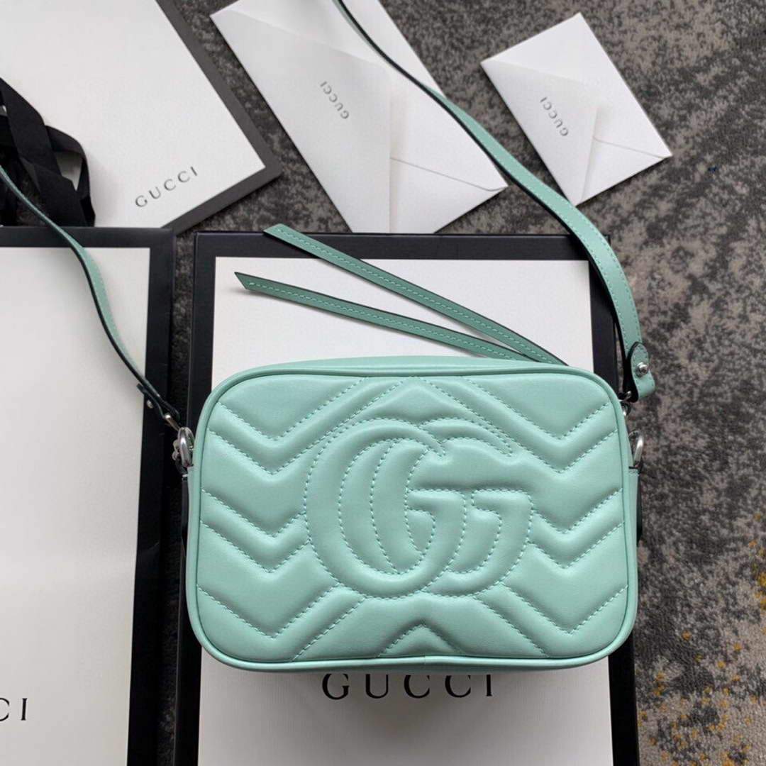 Gucci 448065 GG Marmont Matelassé Mini Bag Light Green - luxibagsmall