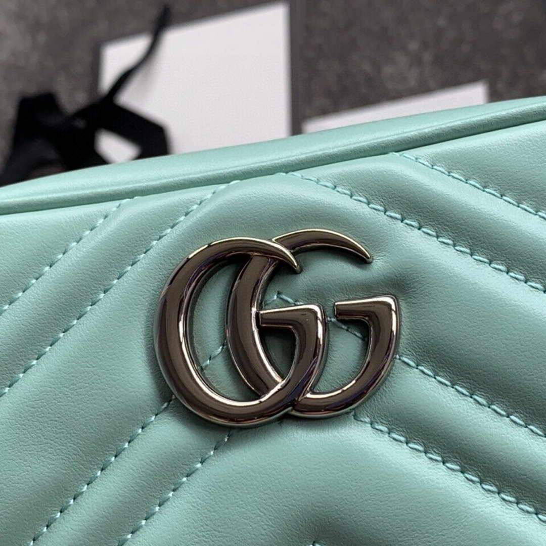 Gucci 448065 GG Marmont Matelassé Mini Bag Light Green - luxibagsmall