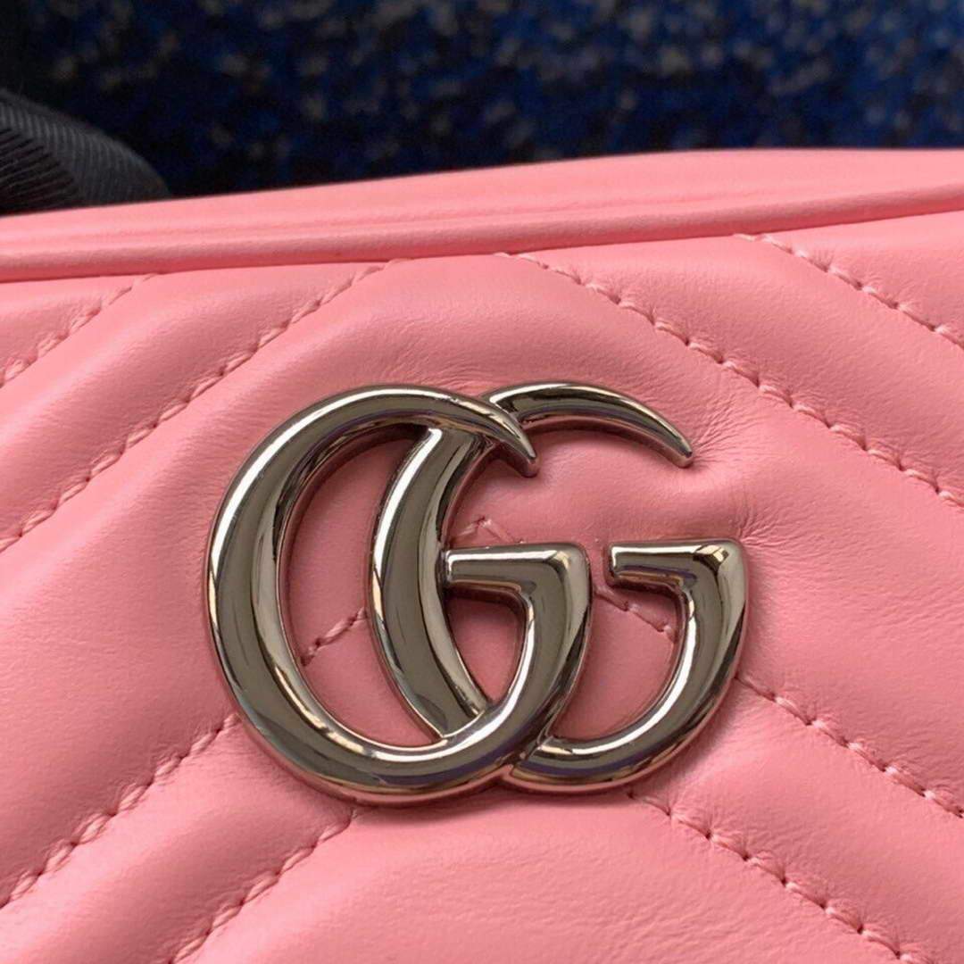 Gucci 448065 GG Marmont Matelassé Mini Bag Pink - luxibagsmall