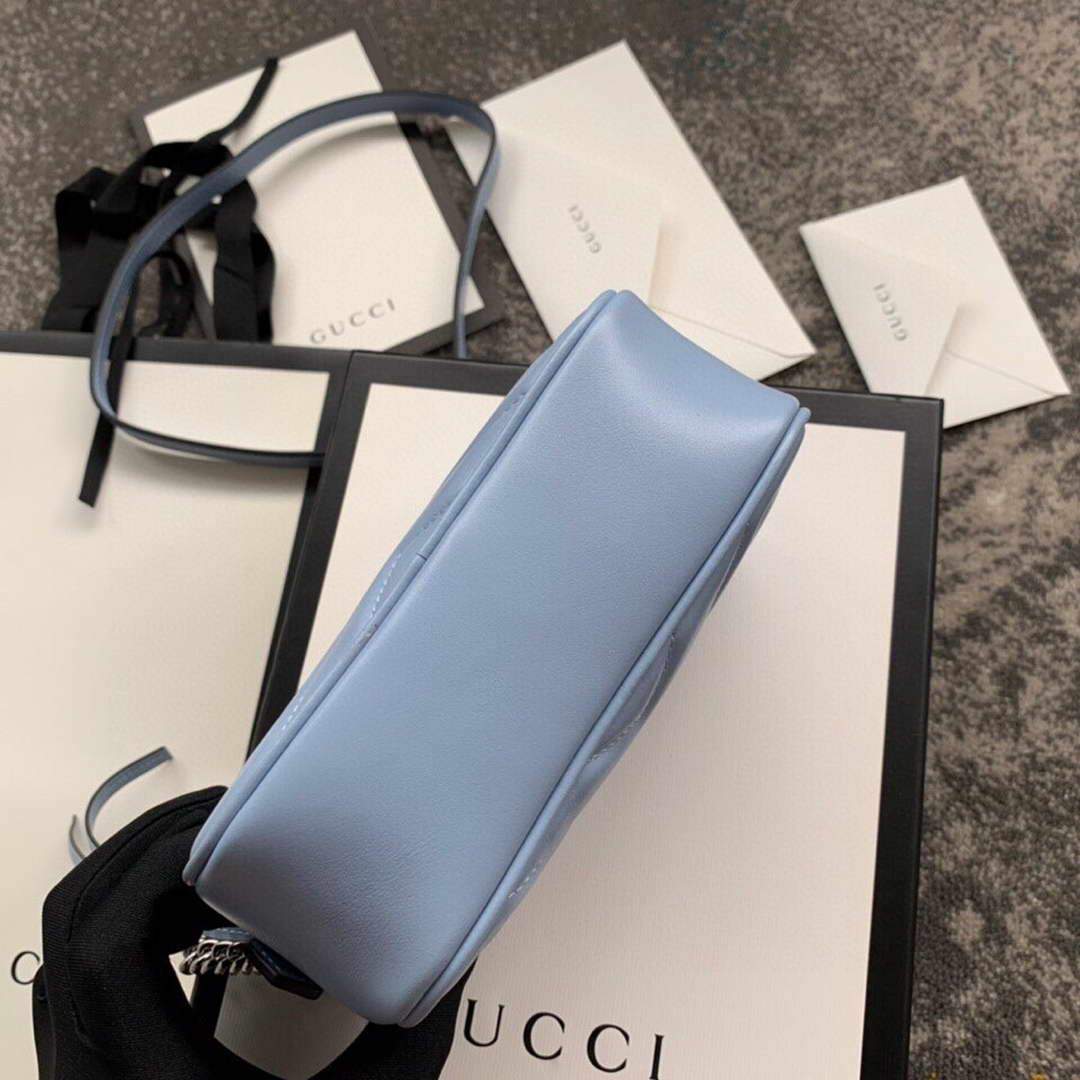 Gucci 448065 GG Marmont Matelassé Mini Bag Blue - luxibagsmall