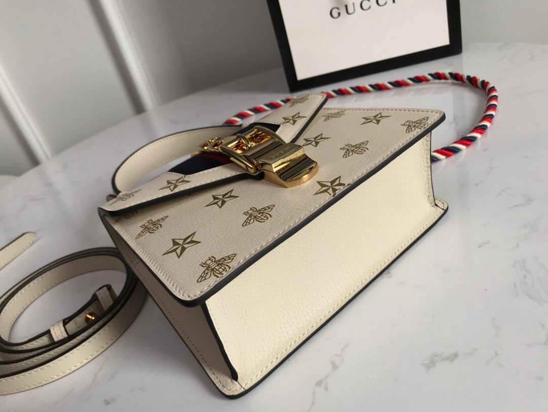 Gucci 470270 GG Sylvie Mini Shoulder Bag Beige - luxibagsmall