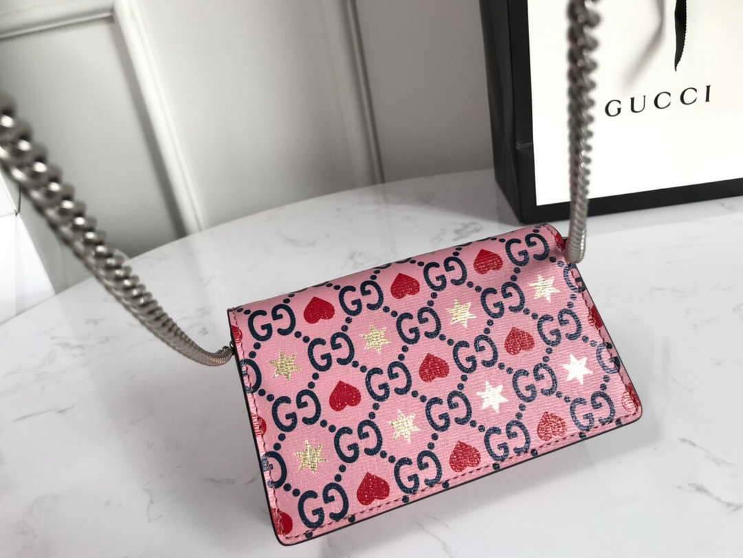 Gucci 476432 GG Dionysus Super Mini Leather Bag Pink - luxibagsmall