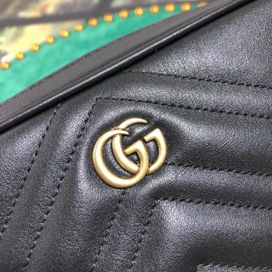 Gucci 523380 GG Marmont Matelassé Belt Bag 448065 Black - luxibagsmall