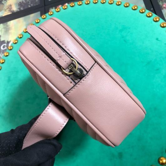 Gucci 523380 GG Marmont Matelassé Belt Bag 448065 Pink - luxibagsmall