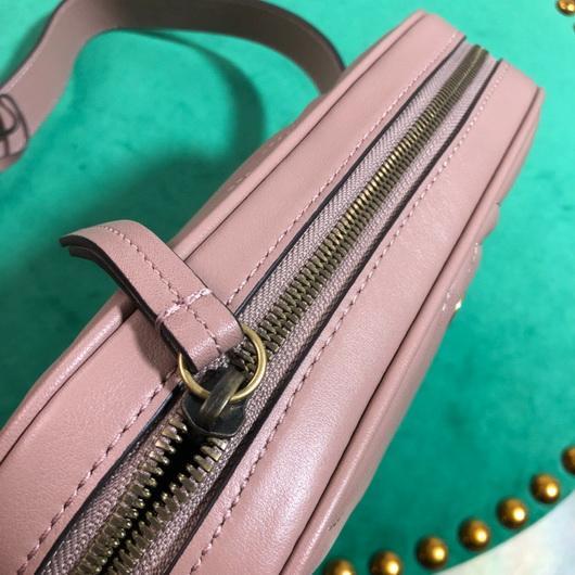 Gucci 523380 GG Marmont Matelassé Belt Bag 448065 Pink - luxibagsmall