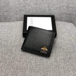 Gucci 523664 Animalier leather wallet fold men short section wallet credit card holder - luxibagsmall