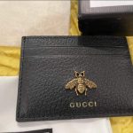 Gucci 523685 Men‘s card holders and coin cases Animalier leather card case - luxibagsmall