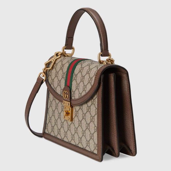 Gucci 524405 GG Ophidia Small Top Handle Bag With Web - luxibagsmall