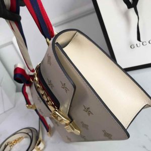 Gucci 524405 GG Sylvie Small Shoulder Bag Beige - luxibagsmall