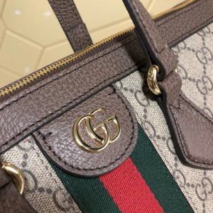 Gucci 524537 Ophidia GG Medium Tote Brown Bag - luxibagsmall