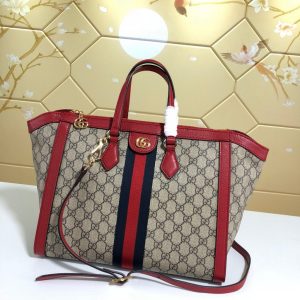 Gucci 524537 Ophidia GG Medium Tote Red Bag - luxibagsmall