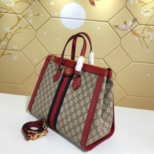 Gucci 524537 Ophidia GG Medium Tote Red Bag - luxibagsmall