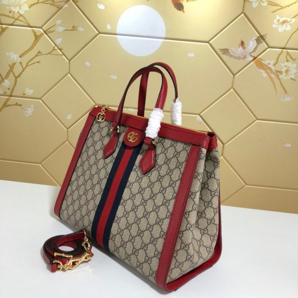 Gucci 524537 Ophidia GG Medium Tote Red Bag - luxibagsmall