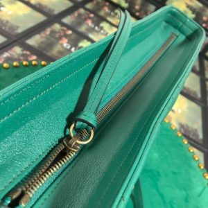 Gucci 524578 GG Marmont Matelassé Shoulder Bag Green - luxibagsmall