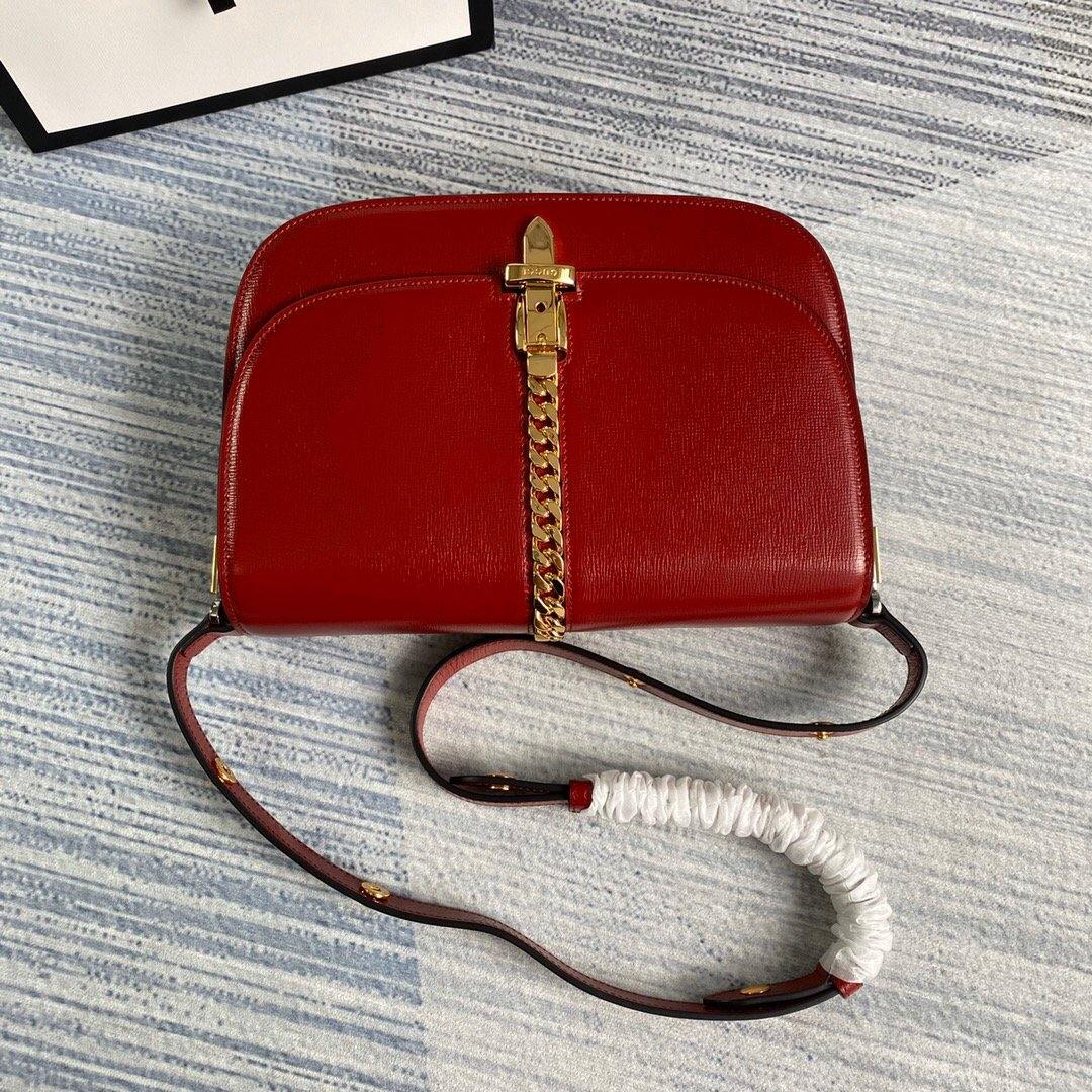 Gucci 601067 Sylvie 1969 Small Shoulder Bag Red - luxibagsmall