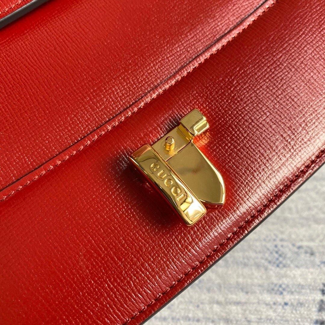 Gucci 601067 Sylvie 1969 Small Shoulder Bag Red - luxibagsmall