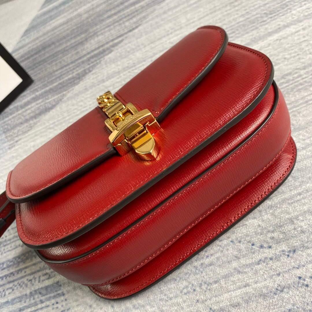 Gucci 615965 Sylvie 1969 Flap Mini Shoulder Bag Red - luxibagsmall