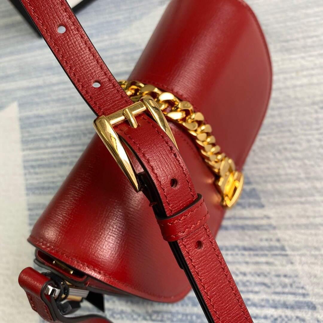 Gucci 615965 Sylvie 1969 Flap Mini Shoulder Bag Red - luxibagsmall