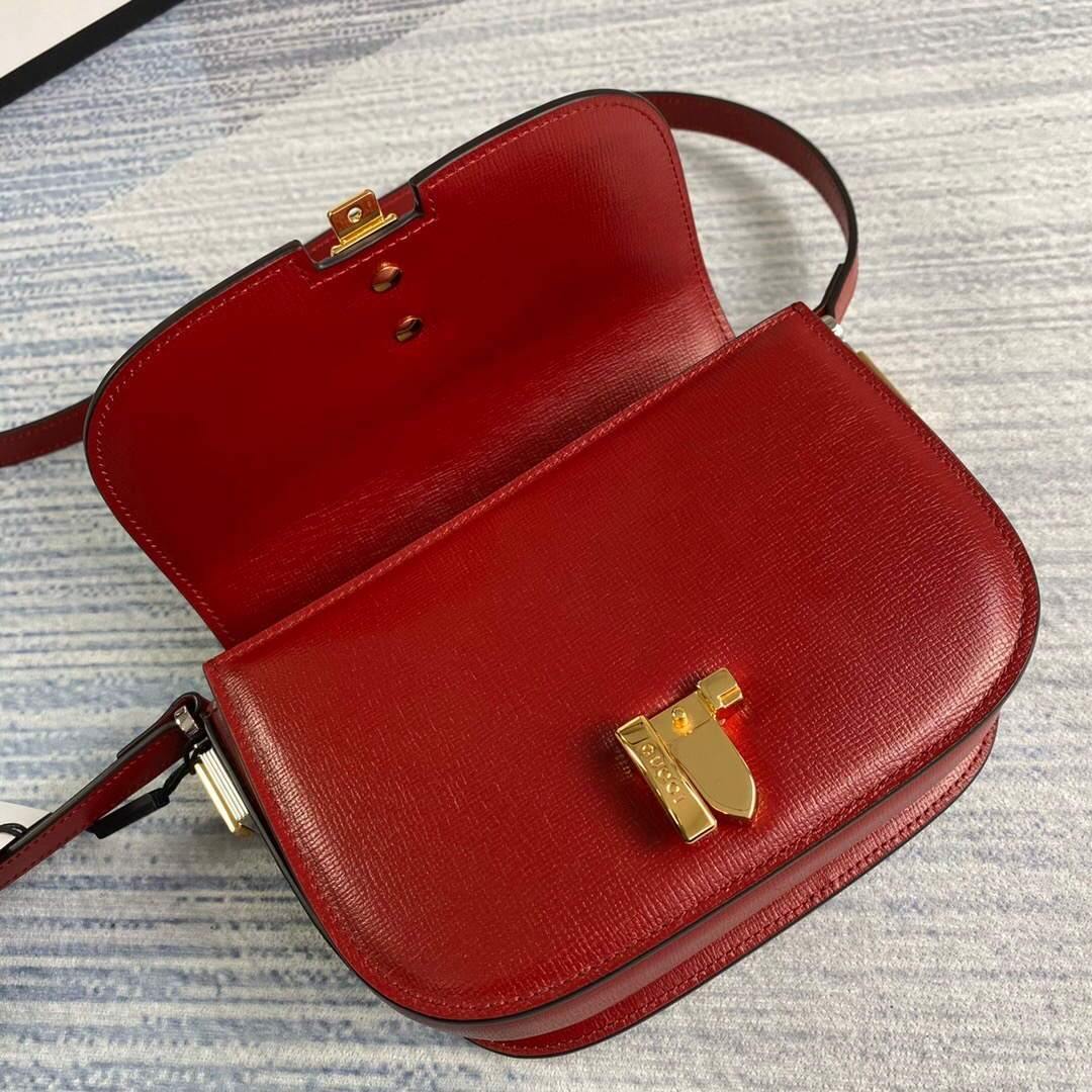 Gucci 615965 Sylvie 1969 Flap Mini Shoulder Bag Red - luxibagsmall