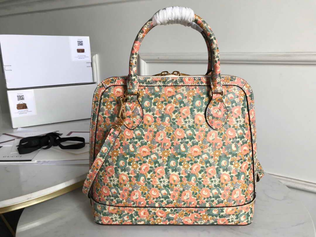 Gucci 620850 GG Horsebit 1955 Top Handle Bag Printing Liberty - luxibagsmall