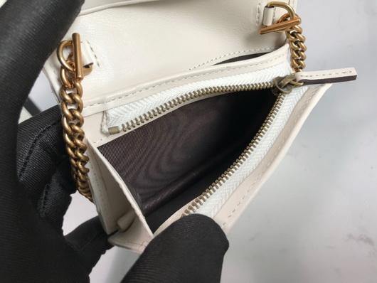 Gucci 625693 GG Marmont Card Case Wallet White - luxibagsmall