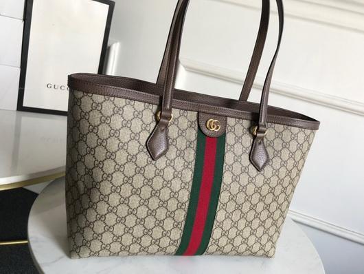 Gucci 631685 Ophidia GG Medium Tote Green and red Web - luxibagsmall