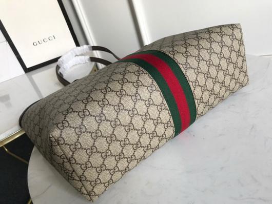 Gucci 631685 Ophidia GG Medium Tote Green and red Web - luxibagsmall