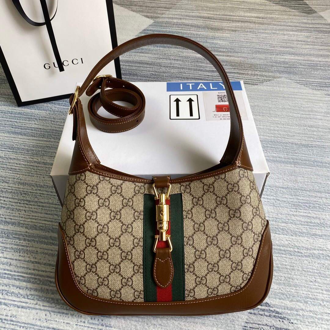 Gucci 636706 Jackie Vintage Underarm Bag Brown - luxibagsmall