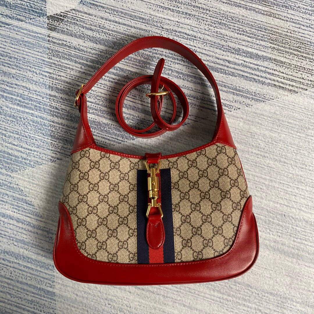 Gucci 636706 Jackie Vintage Underarm Bag Red - luxibagsmall