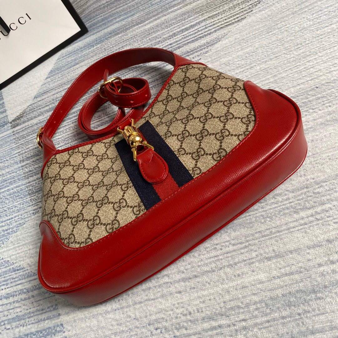 Gucci 636706 Jackie Vintage Underarm Bag Red - luxibagsmall