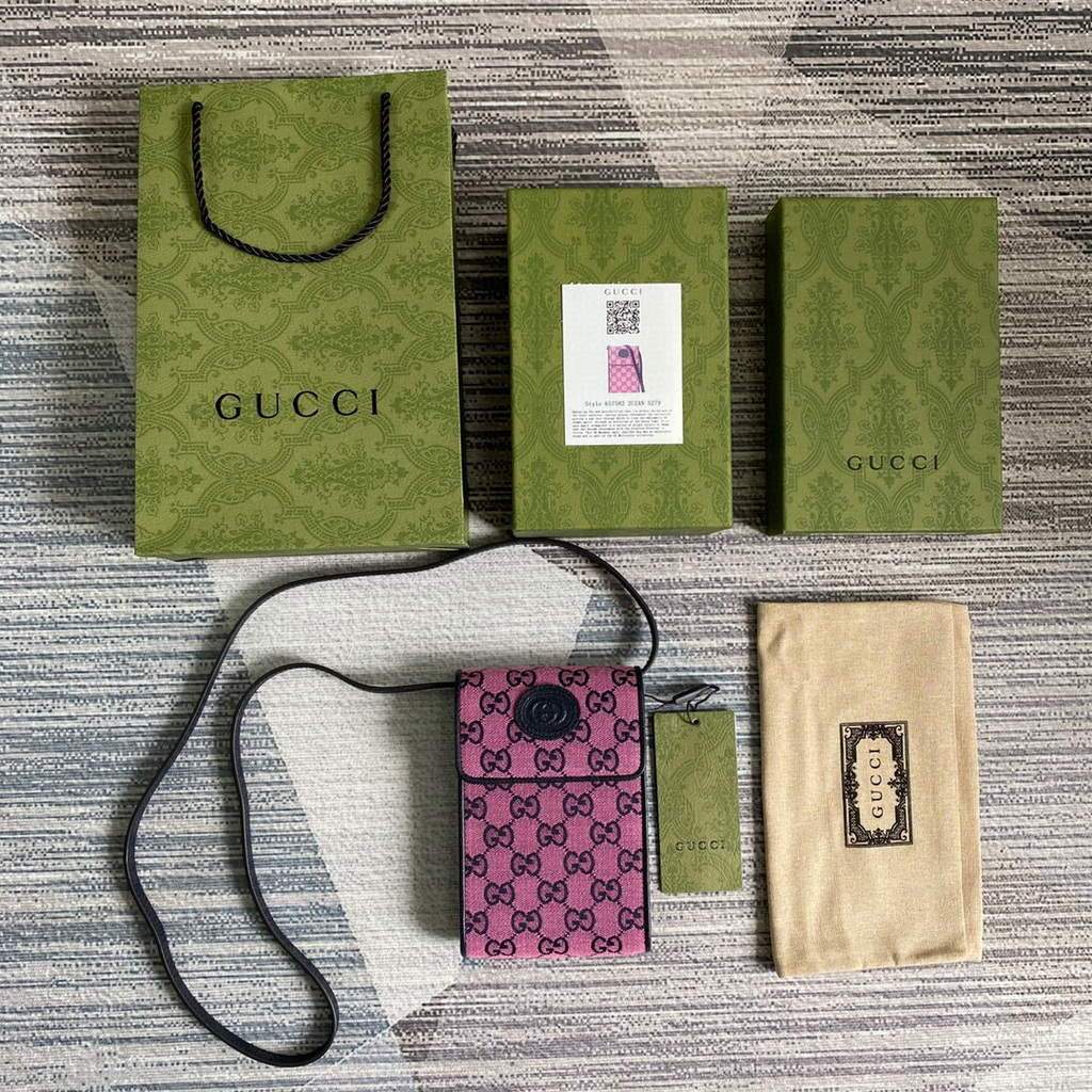 Gucci 657582 GG Multicolour mini bag Purple - luxibagsmall