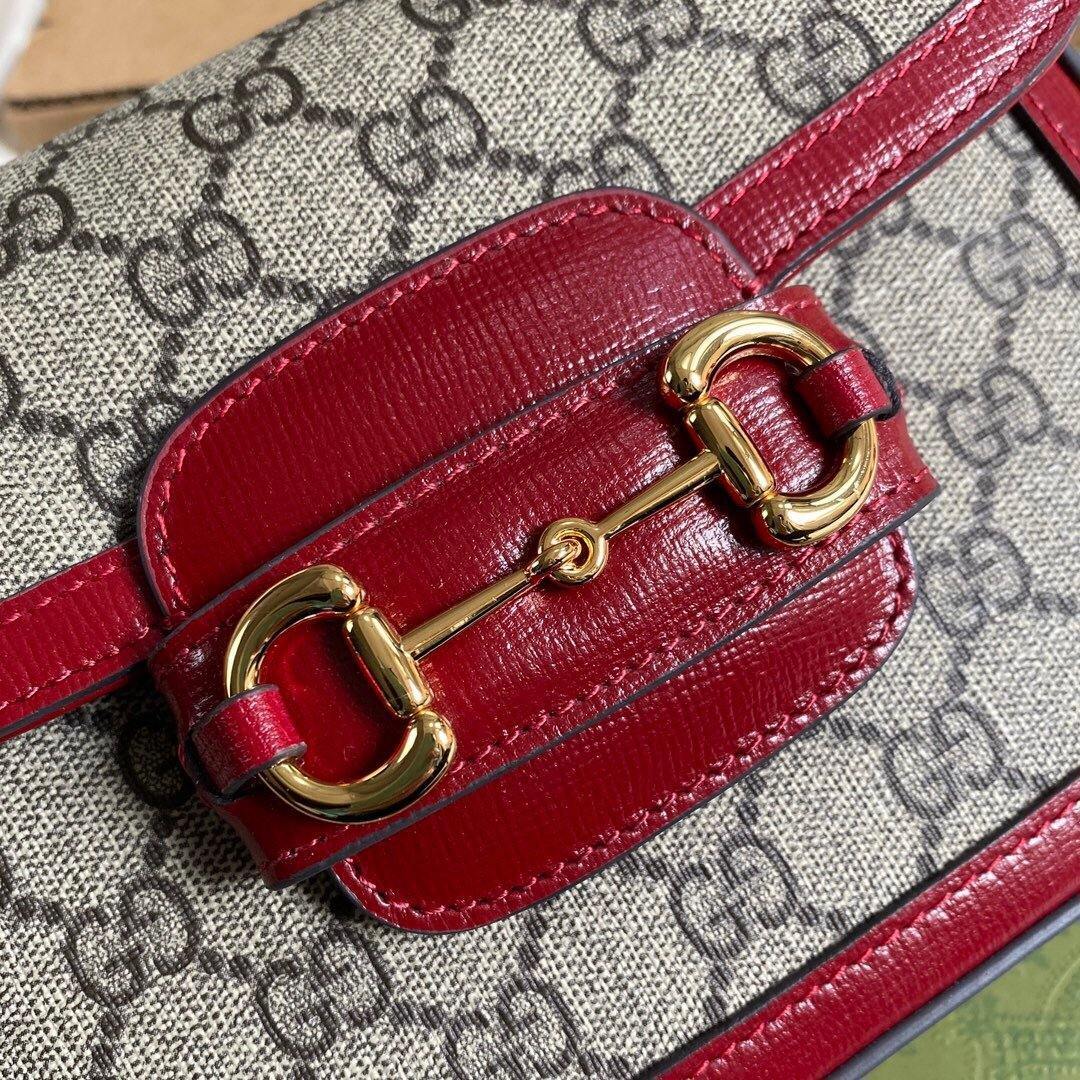 Gucci 658574 Gucci Horsebit 1955 Mini Bag Red - luxibagsmall